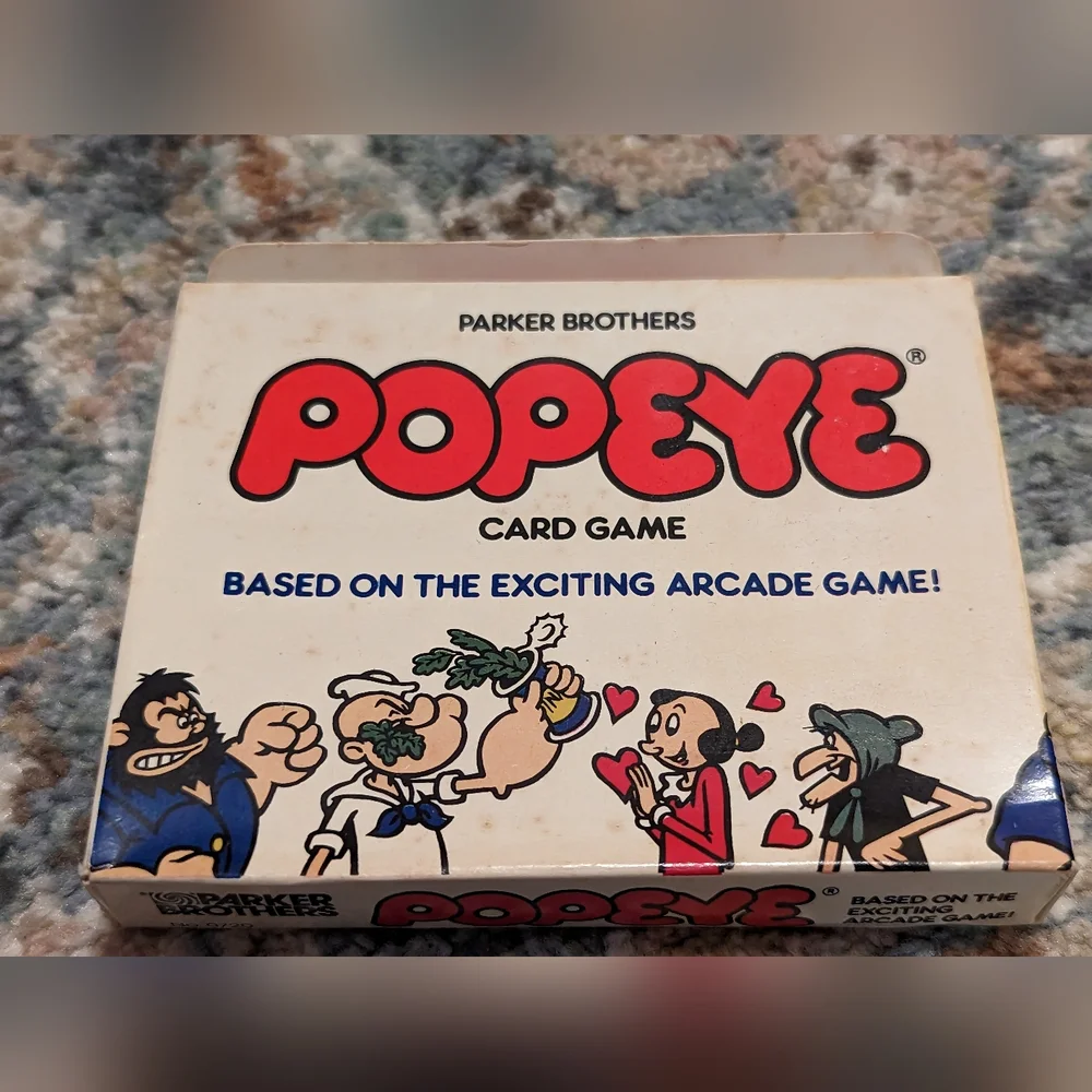 Popeye parker brothers card game 1980s vintage Retro new in box